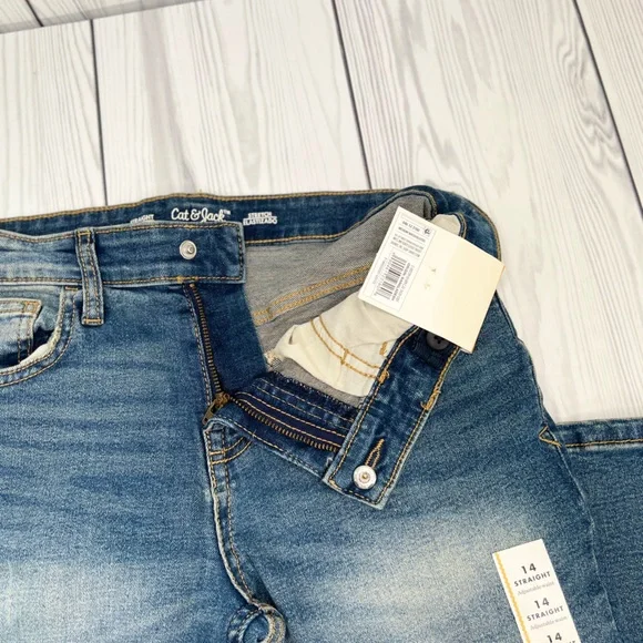 Boys' Straight Fit Stretch Jeans - Cat & Jack - Picture 7 of 10